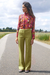 Pantalon Enchanteur en laine Vert Pistache - Soi Paris