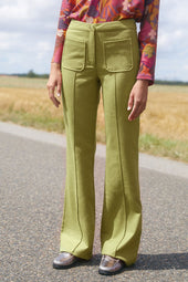 Pantalon Enchanteur en laine Vert Pistache - Soi Paris
