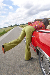 Pantalon Enchanteur en laine Vert Pistache - Soi Paris