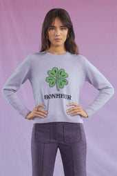 Pull Bonheur Violet en laine - Soi Paris