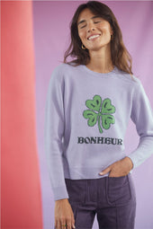Pull Bonheur Violet en laine - Soi Paris