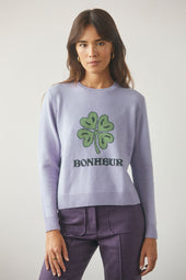 Pull Bonheur Violet en laine - Soi Paris