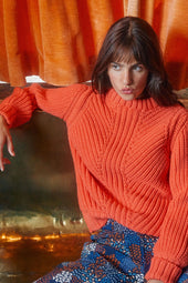 Pull Envoutant en laine Orange Jupiter - Soi Paris