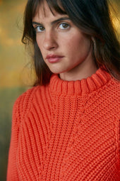 Pull Envoutant en laine Orange Jupiter - Soi Paris