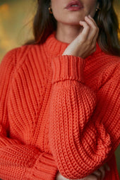 Pull Envoutant en laine Orange Jupiter - Soi Paris