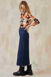 Jupe Longue Denim Brut - Soi Paris
