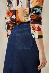 Jupe Longue Denim Brut - Soi Paris