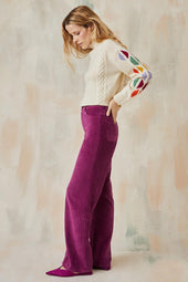 Pantalon Idéaliste en velours Camélia - Soi Paris