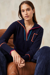 Pull Paolo Bleu Profond - Soi Paris