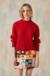 Pull Rouge Vermillon - Soi Paris