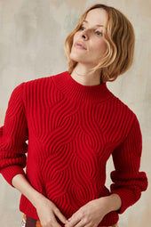 Pull Rouge Vermillon - Soi Paris