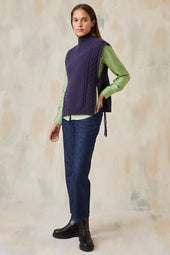 Pull sans manches Bleu profond - Soi Paris