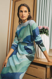 Robe Pull Evasion glacée - Soi Paris