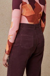 Pantalon Idéaliste en velours Cappuccino - Soi Paris
