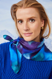 Foulard en soie Flora Aquatique - Soi Paris