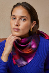 Foulard en soie Flora Pivoine - Soi Paris
