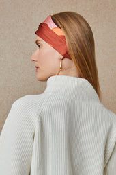 Foulard en soie L'Envol Terracotta - Soi Paris