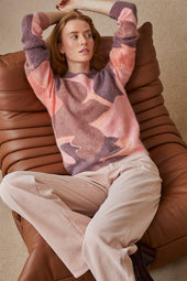 Pantalon Idéaliste en velours Rose Poudré - Soi Paris