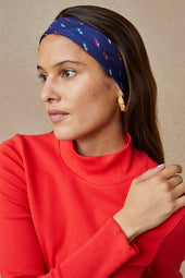 Foulard en Soie Reine Elisabeth Bleu - Soi Paris