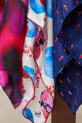 Foulard en Soie Reine Elisabeth Bleu - Soi Paris