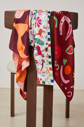 Foulard en soie L'Envol Terracotta - Soi Paris