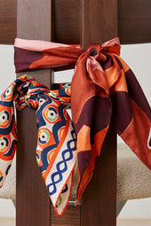 Foulard en soie L'Envol Terracotta - Soi Paris