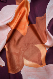 Foulard en soie L'Envol Terracotta - Soi Paris