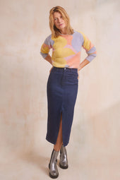 Jupe Longue Denim Brut - Soi Paris