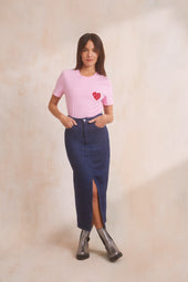 Jupe Longue Denim Brut - Soi Paris