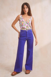 Pantalon Idéaliste Violet Royal - Soi Paris