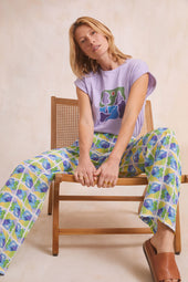 Pantalon Olympe en soie Positano - Soi Paris