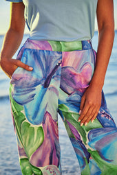 Pantalon fluide Hibiscus Azur - Soi Paris