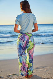 Pantalon fluide Hibiscus Azur - Soi Paris