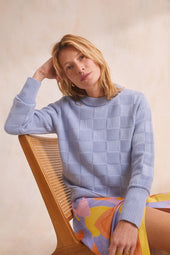 Pull Hélios Bleu Nuage - Soi Paris