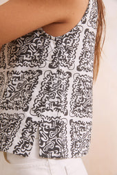 Top Anasa Fusion Noir et Blanc - Soi Paris