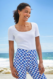 T-shirt Paresseuse en coton Blanc Innocent - Soi Paris