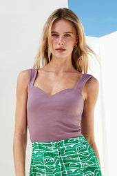 Top Cœur en coton Rose - Soi Paris