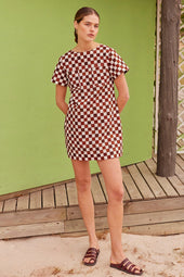 Robe GaÃ¯a Echec et Mat Chocolat - Soi Paris