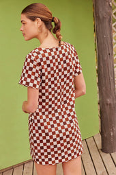 Robe GaÃ¯a Echec et Mat Chocolat - Soi Paris