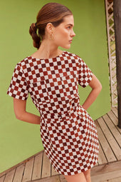 Robe GaÃ¯a Echec et Mat Chocolat - Soi Paris