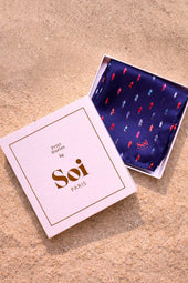 Foulard en Soie Reine Elisabeth Bleu - Soi Paris