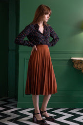 Chemisier Reine Elisabeth Noir en soie - Soi Paris