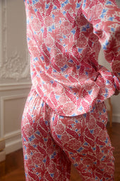 Tissu Oiseau de Nuit Rose