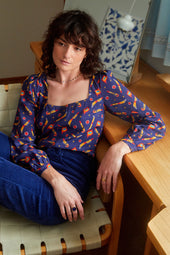 Blouse Bohémienne Rocket Lipstick Bleu - Soi Paris
