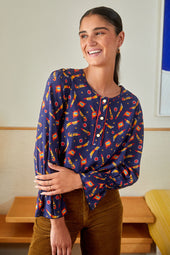 Blouse Flamboyante Rocket Lipstick Bleu - Soi Paris