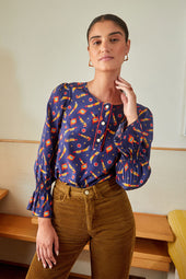 Blouse Flamboyante Rocket Lipstick Bleu - Soi Paris