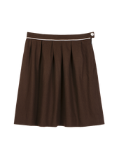 Jupe en Laine Marron Chocolat - Soi Paris