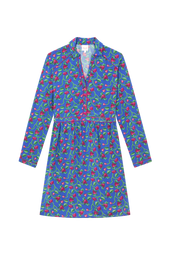 Robe Splendide Fraises Volantes Bleu - Soi Paris