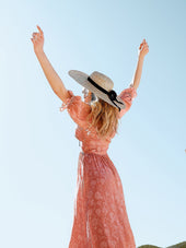 Robe Bohème imprimé Cappadoce Rose - Soi Paris