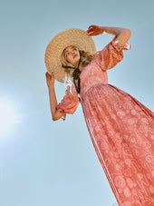 Robe Bohème imprimé Cappadoce Rose - Soi Paris